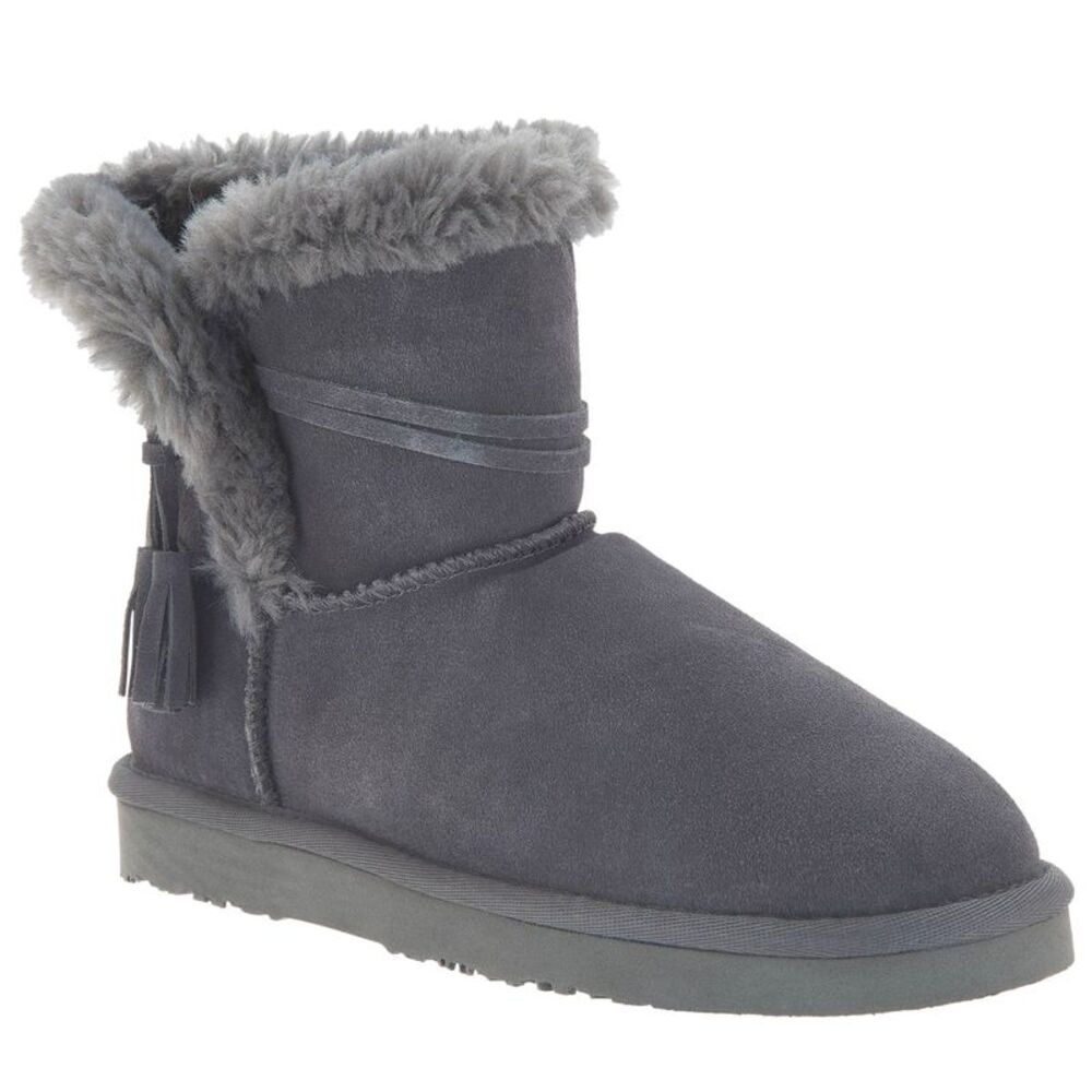 Lamo Womens Thalia Water & Stain Resistant Suede Ankle Boots 7 Charcoal A311513